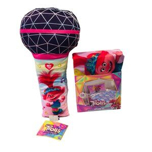 TROLLS Band Together Twin Size Sheet Set & Plush MIC DROP Pillow Dreamworks